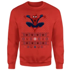 Marvel Avengers Spider-Man Christmas Jumper - Red -Christmas Clothes Store 11923362 8414626064873599