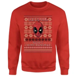 Marvel Deadpool Christmas Jumper - Red -Christmas Clothes Store 11923380 4824626065447814
