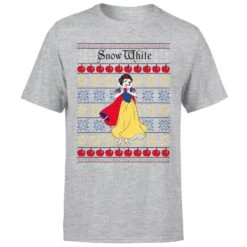 Disney Classic Snow White Men's Christmas T-Shirt - Grey -Christmas Clothes Store 11923440 1364619815230324