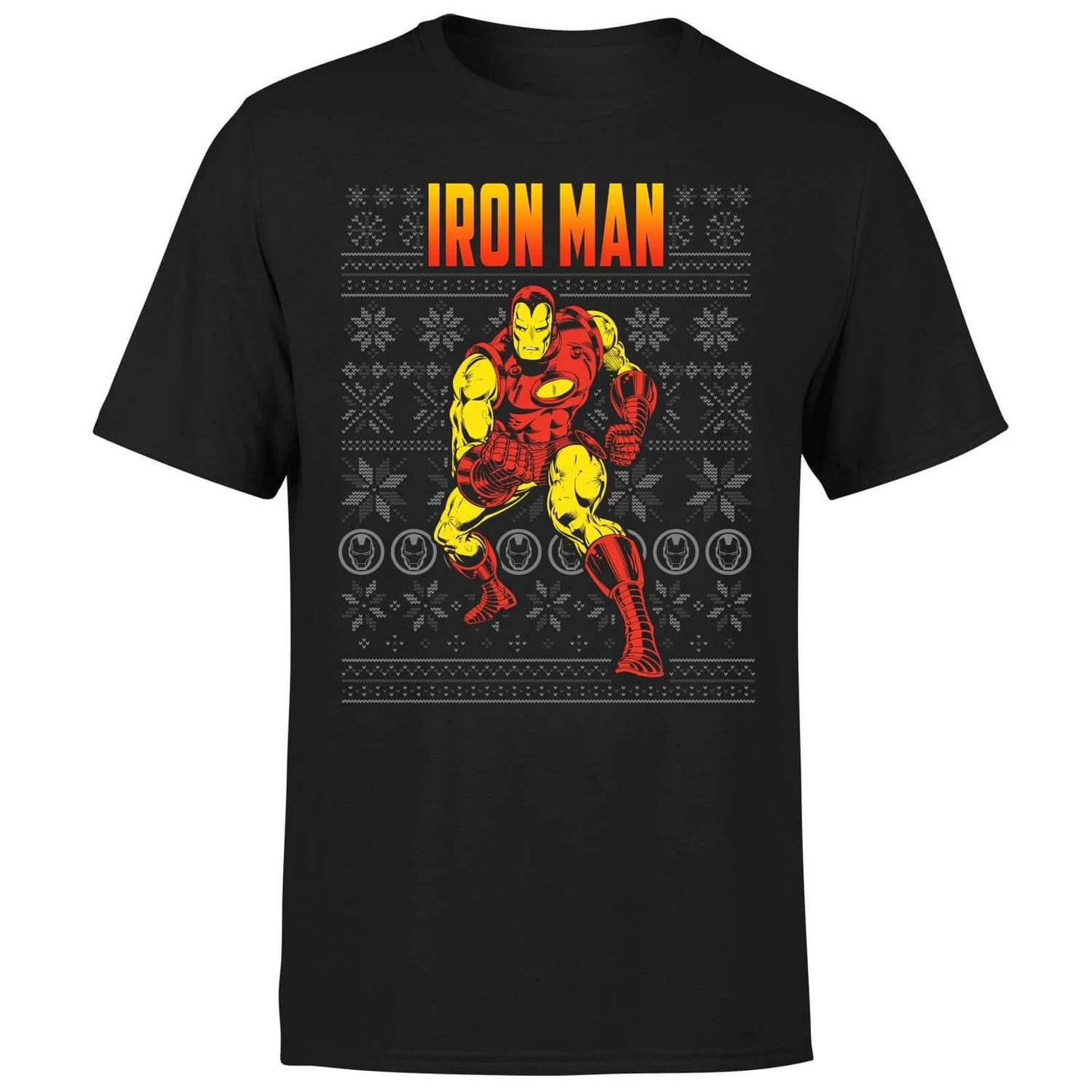 Marvel Avengers Classic Iron Man Men's Christmas T-Shirt - Black 7 Marvel Avengers Classic Iron Man Men's Christmas T-Shirt - Black - Image 5