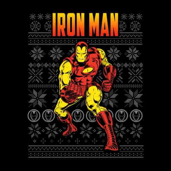 Marvel Avengers Classic Iron Man Men's Christmas T-Shirt - Black 4 Marvel Avengers Classic Iron Man Men's Christmas T-Shirt - Black - Image 2