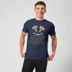 Marvel Avengers Thor Pixel Art Men's Christmas T-Shirt - Navy 9 Marvel Avengers Thor Pixel Art Men's Christmas T-Shirt - Navy -Christmas Clothes Store 11923521 1254619815845018