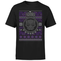 Marvel Avengers Black Panther Men's Christmas T-Shirt - Black -Christmas Clothes Store 11923629 1464619813339742