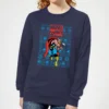 Marvel Avengers Thor Women's Christmas Jumper - Navy -Christmas Clothes Store 11923779 3844625268145278