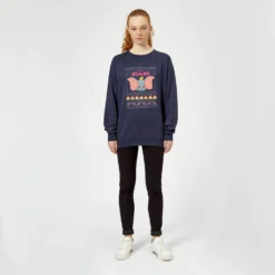 Disney Classic Dumbo Women's Christmas Jumper - Navy -Christmas Clothes Store 11923826 1564625260097826