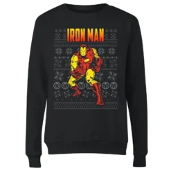 Marvel Avengers Classic Iron Man Women's Christmas Jumper - Black