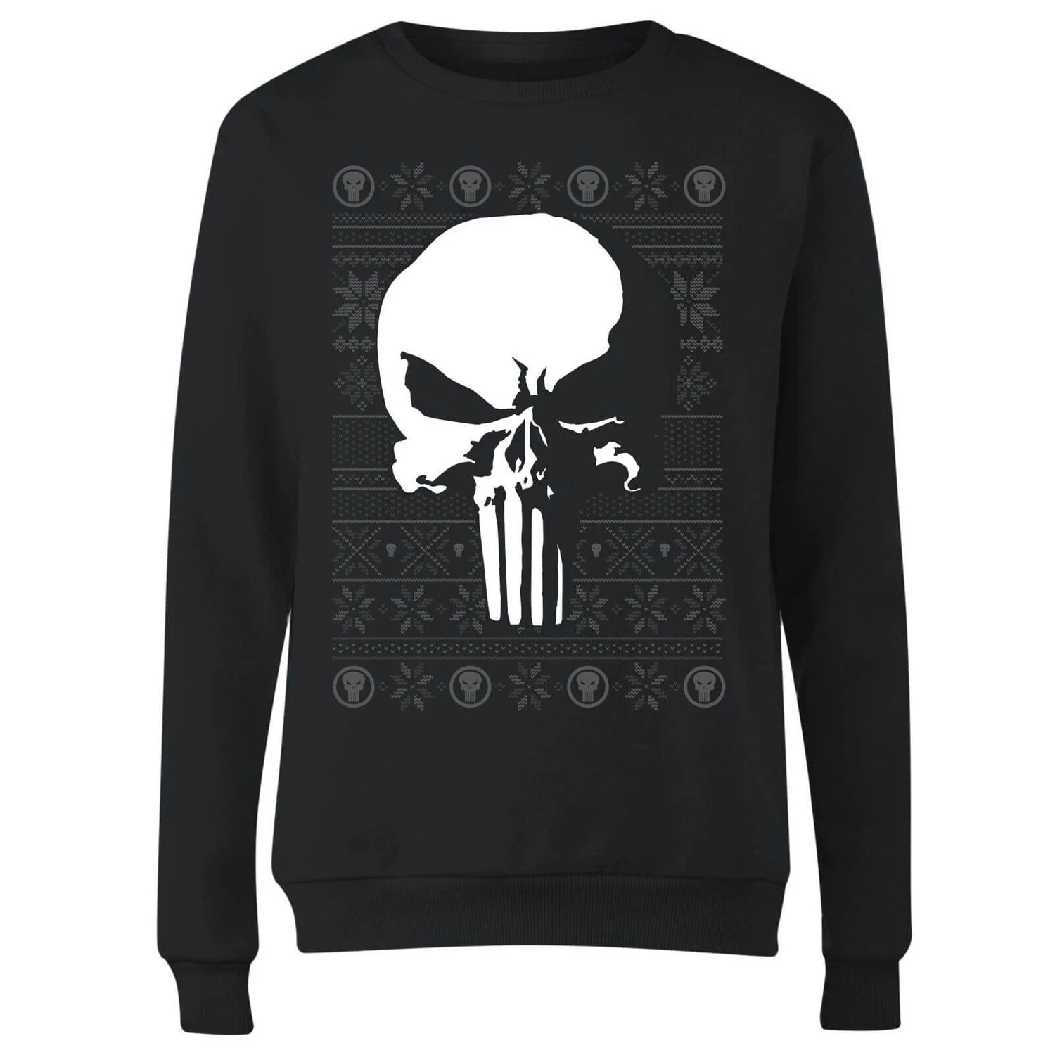 Marvel Punisher Women's Christmas Jumper - Black 3 Marvel Punisher Women's Christmas Jumper - Black