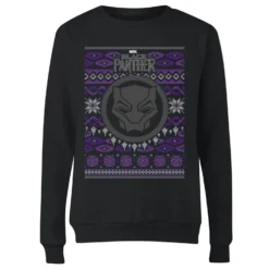 Marvel Avengers Black Panther Women's Christmas Jumper - Black