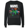Marvel Avengers Group Women's Christmas Jumper - Black