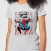 Marvel Avengers Classic Spider-Man Women's Christmas T-Shirt - Grey 1 Marvel Avengers Classic Spider-Man Women's Christmas T-Shirt - Grey -Christmas Clothes Store 11924004 1114624500315624