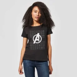 Marvel Avengers Logo Women's Christmas T-Shirt - Black -Christmas Clothes Store 11924028 1114624501909044