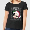 Disney Classic Mickey Mouse Women's Christmas T-Shirt - Black -Christmas Clothes Store 11924034 1034624502035044