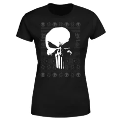Marvel Punisher Women's Christmas T-Shirt - Black -Christmas Clothes Store 11924052 7874624503449541