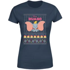 Disney Classic Dumbo Women's Christmas T-Shirt - Navy -Christmas Clothes Store 11924070 2114624504168716