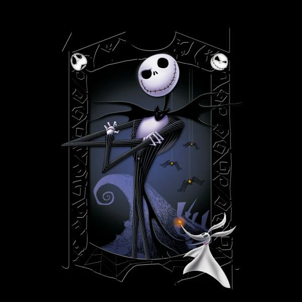 Disney Nightmare Before Christmas Jack Skellington Zero Pose Women's T-Shirt - Black 4 Disney Nightmare Before Christmas Jack Skellington Zero Pose Women's T-Shirt - Black - Image 2