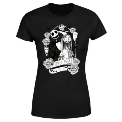 Disney Nightmare Before Christmas Jack Skellington And Sally Women's T-Shirt - Black -Christmas Clothes Store 11926272 5654621123636173