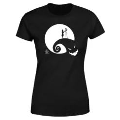 Disney Nightmare Before Christmas Jack And Sally Moon Women's T-Shirt - Black -Christmas Clothes Store 11926292 3464621124300541