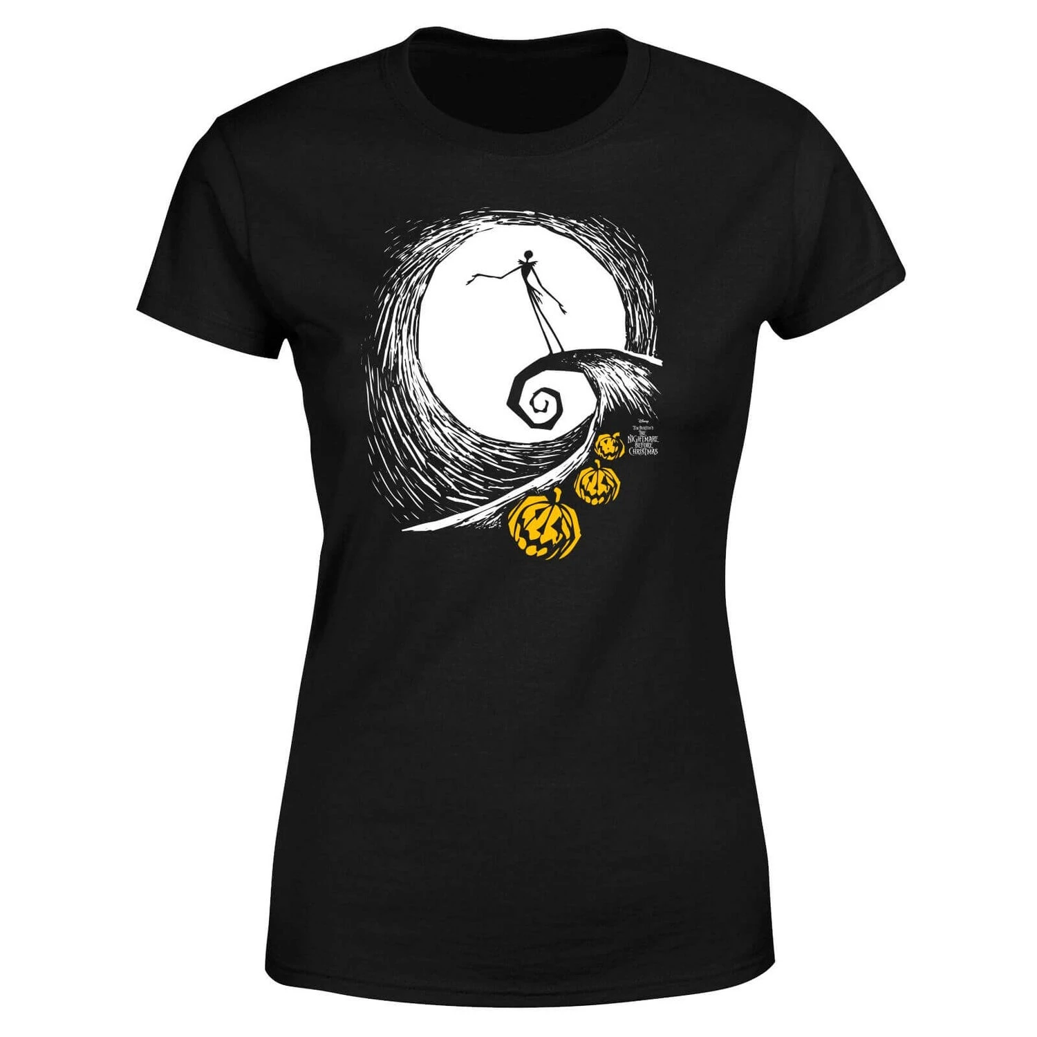 Disney Nightmare Before Christmas Jack Skellington Pumpkin King Women's T-Shirt - Black 7 Disney Nightmare Before Christmas Jack Skellington Pumpkin King Women's T-Shirt - Black - Image 5