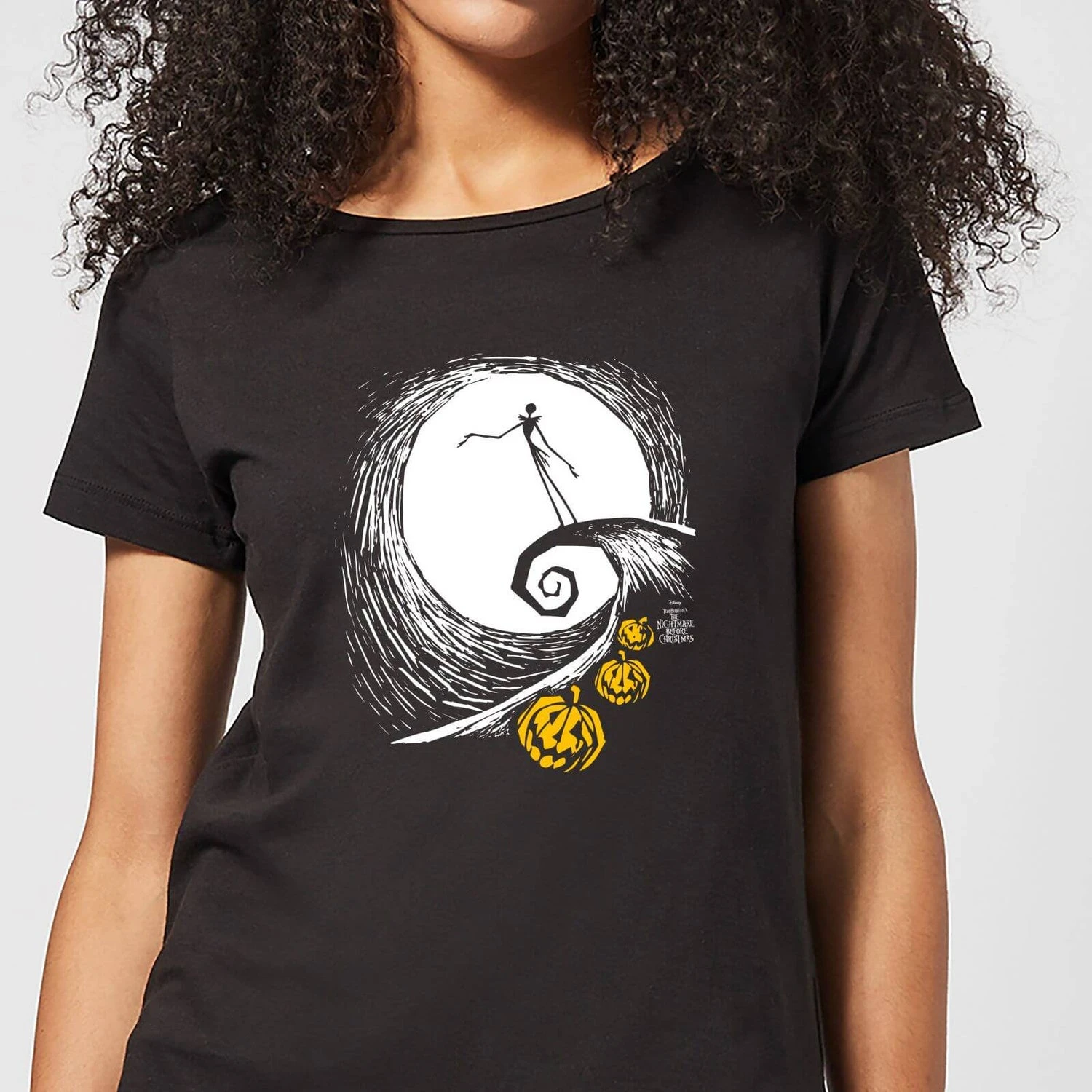 Disney Nightmare Before Christmas Jack Skellington Pumpkin King Women's T-Shirt - Black 3 Disney Nightmare Before Christmas Jack Skellington Pumpkin King Women's T-Shirt - Black