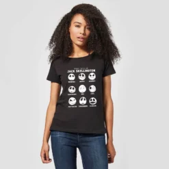 Disney Nightmare Before Christmas Jack Pumpkin Faces Collection Women's T-Shirt - Black 9 Disney Nightmare Before Christmas Jack Pumpkin Faces Collection Women's T-Shirt - Black -Christmas Clothes Store 11926332 1854621125774243