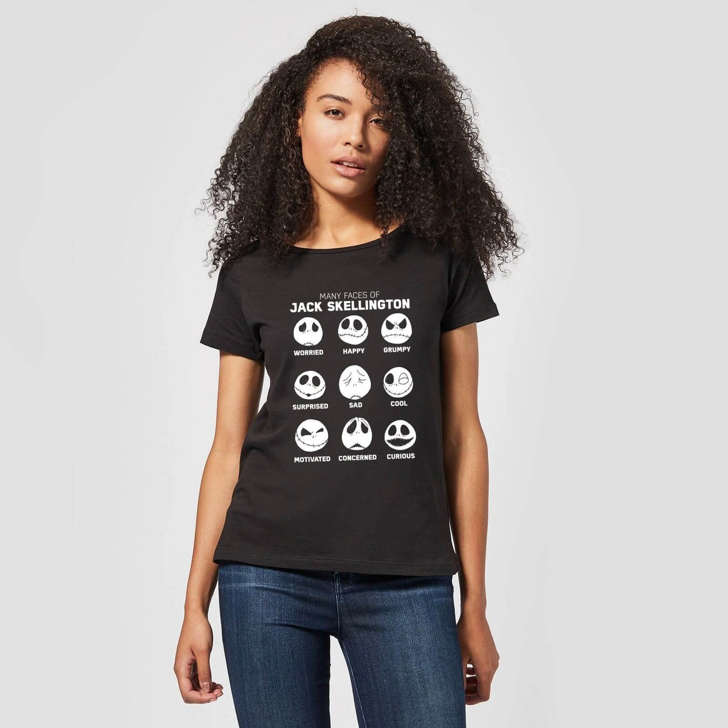 Disney Nightmare Before Christmas Jack Pumpkin Faces Collection Women's T-Shirt - Black 5 Disney Nightmare Before Christmas Jack Pumpkin Faces Collection Women's T-Shirt - Black - Image 3
