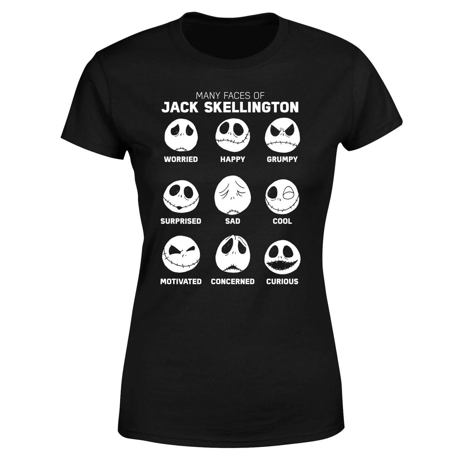 Disney Nightmare Before Christmas Jack Pumpkin Faces Collection Women's T-Shirt - Black 7 Disney Nightmare Before Christmas Jack Pumpkin Faces Collection Women's T-Shirt - Black - Image 5