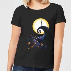 Disney Nightmare Before Christmas Jack Skellington Pumpkin King Colour Women's T-Shirt - Black