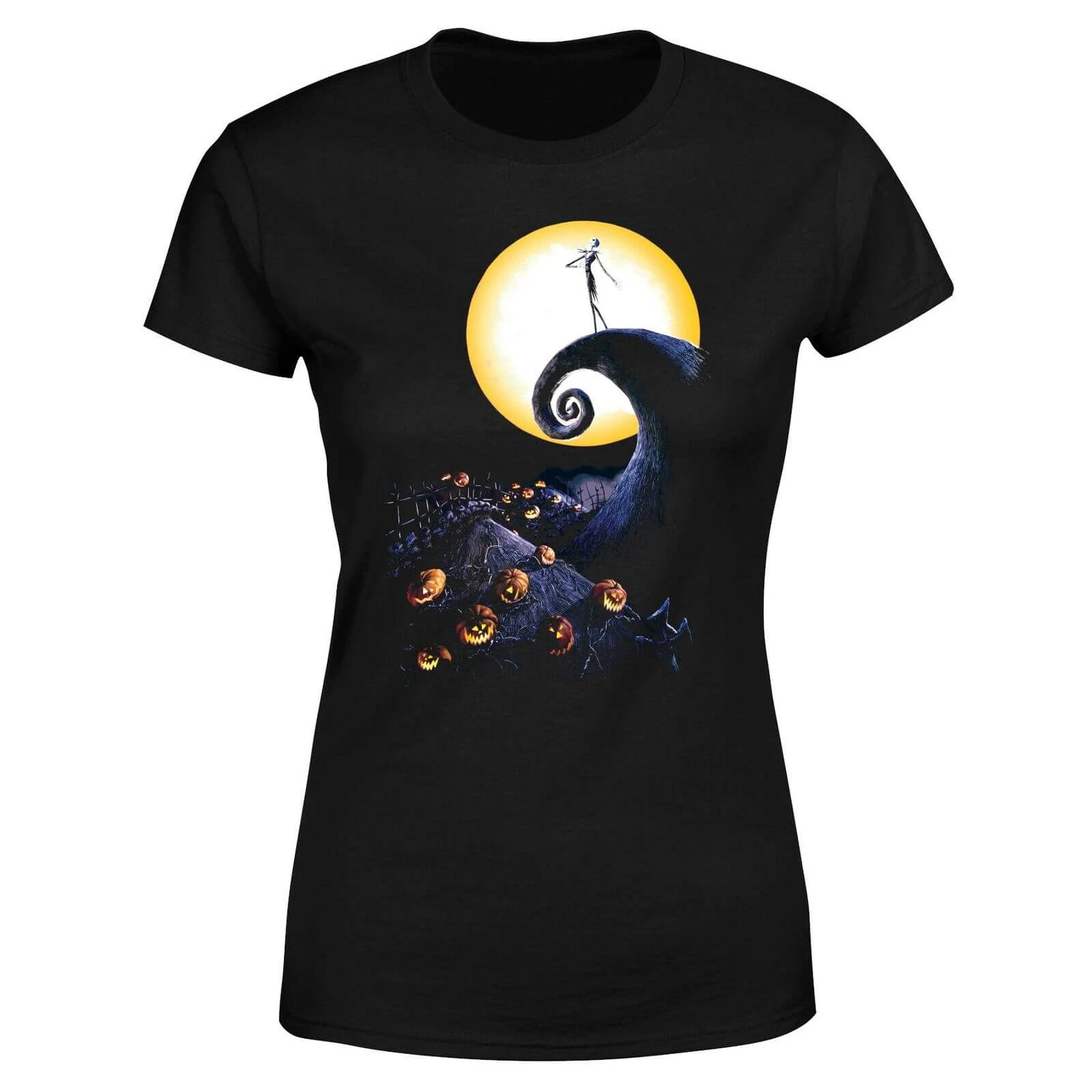 Disney Nightmare Before Christmas Jack Skellington Pumpkin King Colour Women's T-Shirt - Black 7 Disney Nightmare Before Christmas Jack Skellington Pumpkin King Colour Women's T-Shirt - Black - Image 5