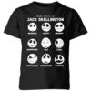 Disney The Nightmare Before Christmas Jack Pumpkin Faces Collection Kids' T-Shirt - Black -Christmas Clothes Store 11926422 7524621127776740