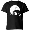 Disney The Nightmare Before Christmas Jack And Sally Moon Kids' T-Shirt - Black -Christmas Clothes Store 11926446 1274621127941197