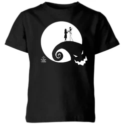 Disney The Nightmare Before Christmas Jack And Sally Moon Kids' T-Shirt - Black
