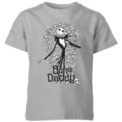 Disney The Nightmare Before Christmas Jack Skellington Bone Daddy Kids' T-Shirt - Grey