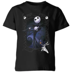 Disney The Nightmare Before Christmas Jack Skellington Zero Pose Kids' T-Shirt - Black