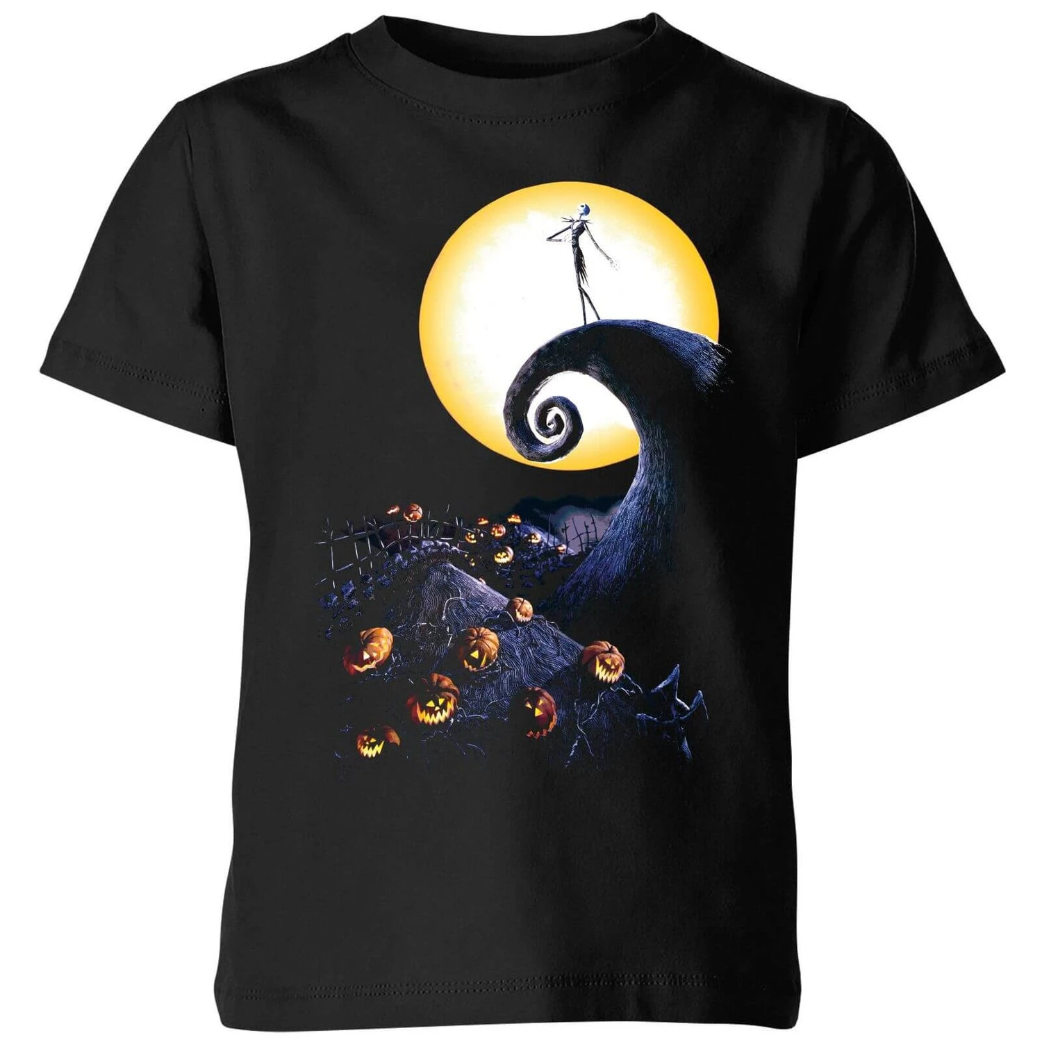 Disney The Nightmare Before Christmas Jack Skellington Pumpkin King Colour Kids' T-Shirt - Black 3 Disney The Nightmare Before Christmas Jack Skellington Pumpkin King Colour Kids' T-Shirt - Black