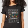 Rubiks Merry Cubemas Women's Christmas T-Shirt - Black -Christmas Clothes Store 11926968 2114624727600754