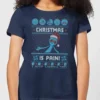 Rick And Morty Mr Meeseeks Pain Women's Christmas T-Shirt - Navy -Christmas Clothes Store 11927374 4514624297736670