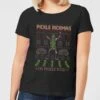 Rick And Morty Pickle Rick Women's Christmas T-Shirt - Black -Christmas Clothes Store 11927636 8634624504454820