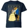 Disney Classic Beauty And The Beast Pattern Kids Christmas T-Shirt - Navy 1 Disney Classic Beauty And The Beast Pattern Kids Christmas T-Shirt - Navy -Christmas Clothes Store 11928432 9804621632228801