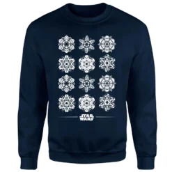 Star Wars Snowflake Christmas Jumper - Navy 9 Star Wars Snowflake Christmas Jumper - Navy -Christmas Clothes Store 11929312 9454625124260913