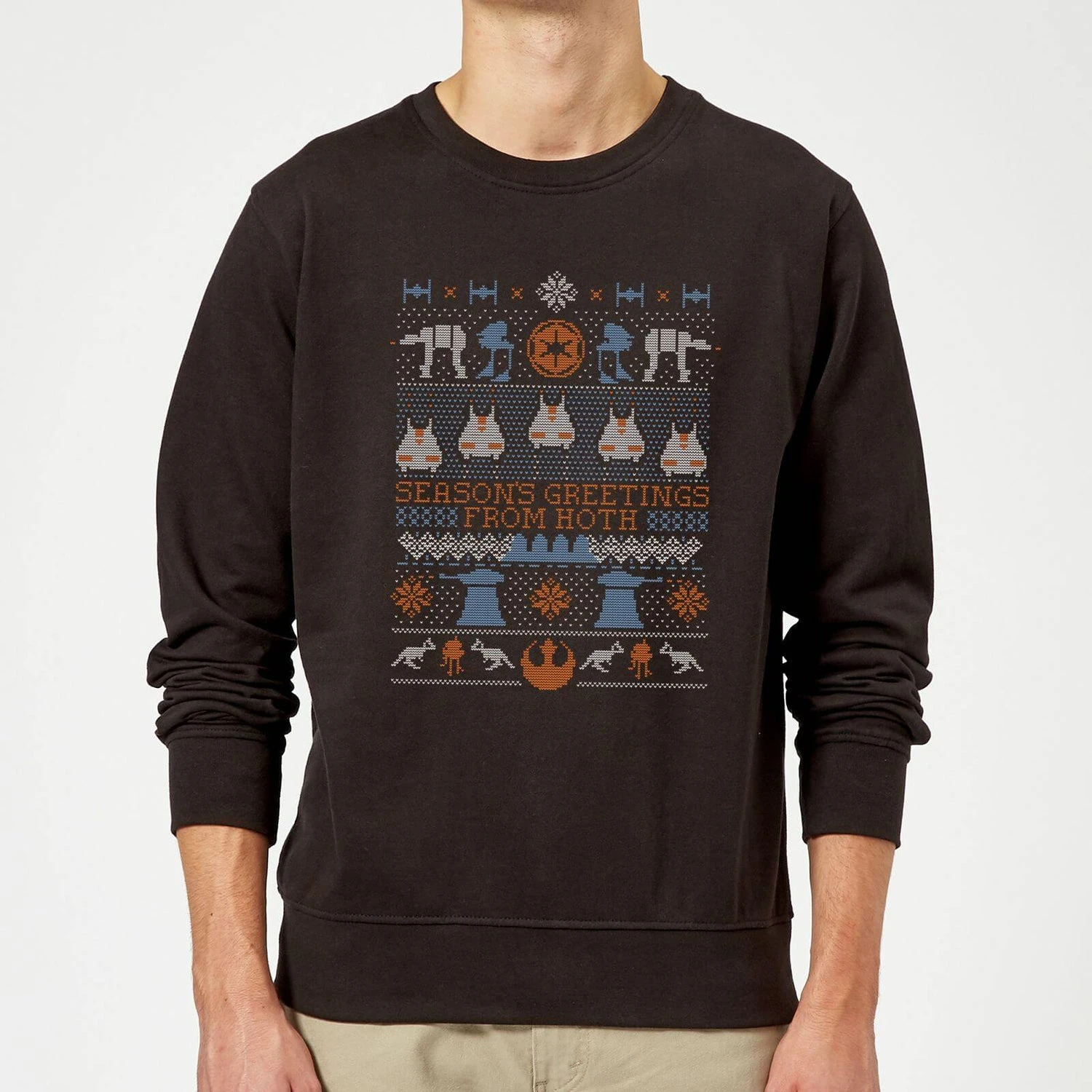 Star Wars Seasons Greeting From Hoth Christmas Jumper - Black 3 Star Wars Seasons Greeting From Hoth Christmas Jumper - Black