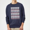 Star Wars AT-AT Pattern Christmas Jumper - Navy -Christmas Clothes Store 11929384 8694625122959528