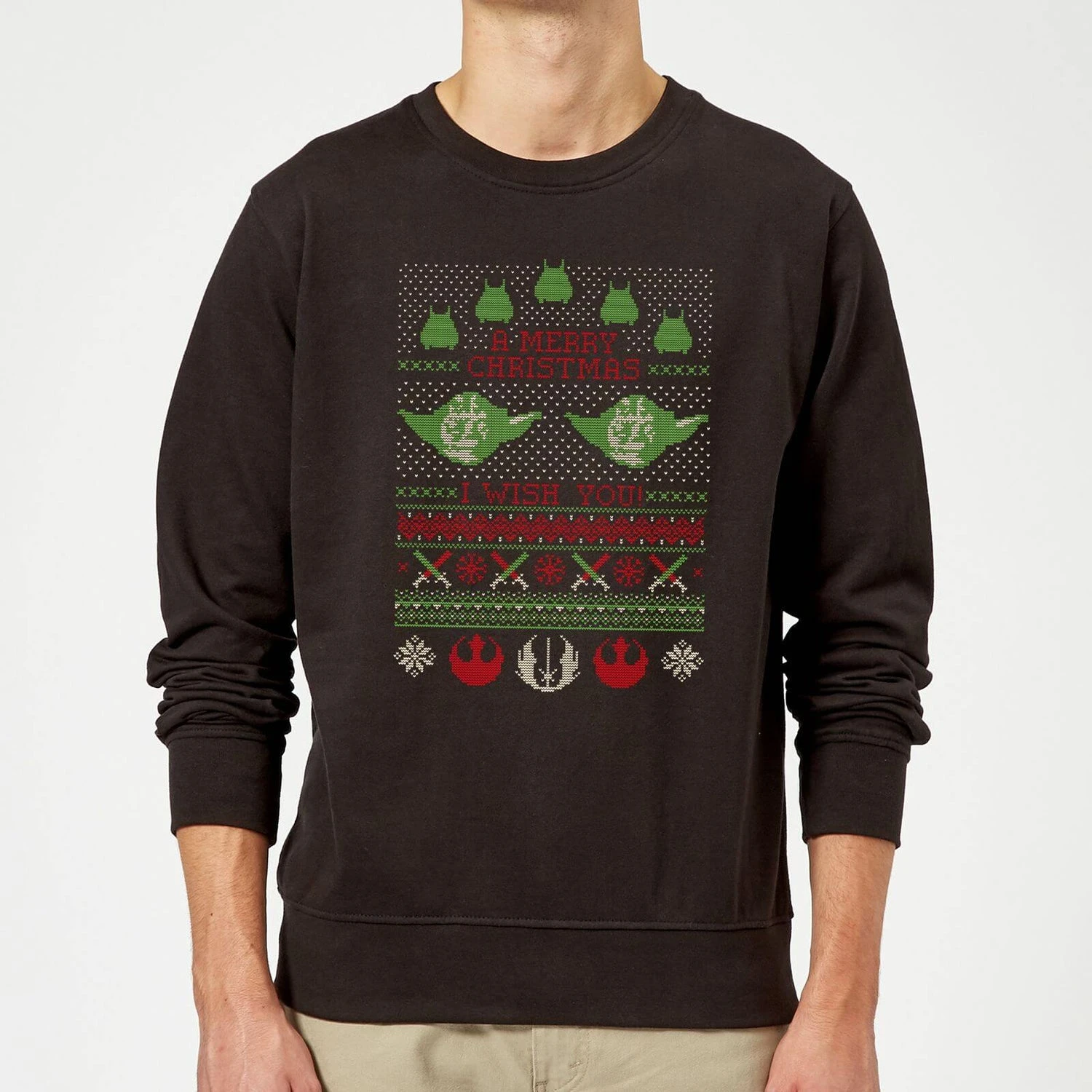 Star Wars Merry Christmas I Wish You Knit Christmas Jumper - Black 3 Star Wars Merry Christmas I Wish You Knit Christmas Jumper - Black