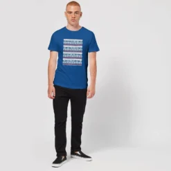 Star Wars AT-AT Pattern Men's Christmas T-Shirt - Royal Blue -Christmas Clothes Store 11929411 2044622427226617