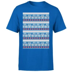 Star Wars AT-AT Pattern Men's Christmas T-Shirt - Royal Blue -Christmas Clothes Store 11929411 5224622427540285
