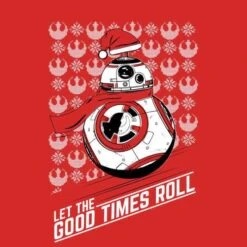 Star Wars Let The Good Times Roll Men's Christmas T-Shirt - Red 8 Star Wars Let The Good Times Roll Men's Christmas T-Shirt - Red -Christmas Clothes Store 11929444 8614622429905365