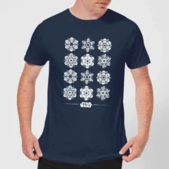 Star Wars Snowflake Men's Christmas T-Shirt - Navy