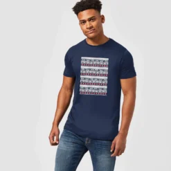 Star Wars AT-AT Pattern Men's Christmas T-Shirt - Navy -Christmas Clothes Store 11929516 5754622430252948