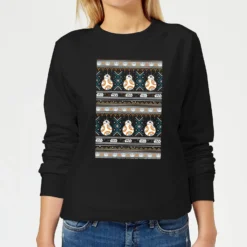 Star Wars BB-8 Pattern Women's Christmas Jumper - Black