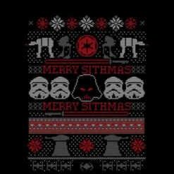 Star Wars Merry Sithmas Knit Women's Christmas Jumper - Black -Christmas Clothes Store 11929542 5484625258267940