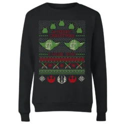 Star Wars Merry Christmas I Wish You Knit Women's Christmas Jumper - Black 9 Star Wars Merry Christmas I Wish You Knit Women's Christmas Jumper - Black -Christmas Clothes Store 11929552 4164625258010474